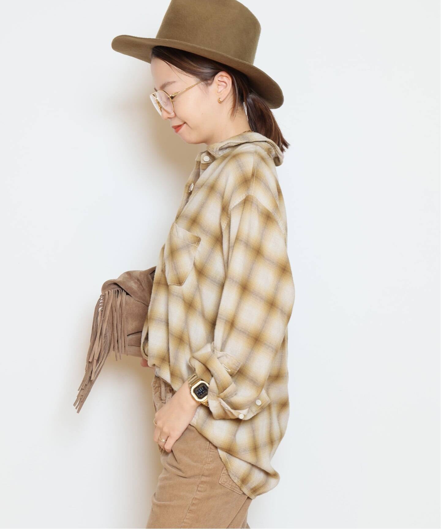 REMI RELIEF/レミレリーフ】 C/W OMBRE CHECK シャツ（シャツ