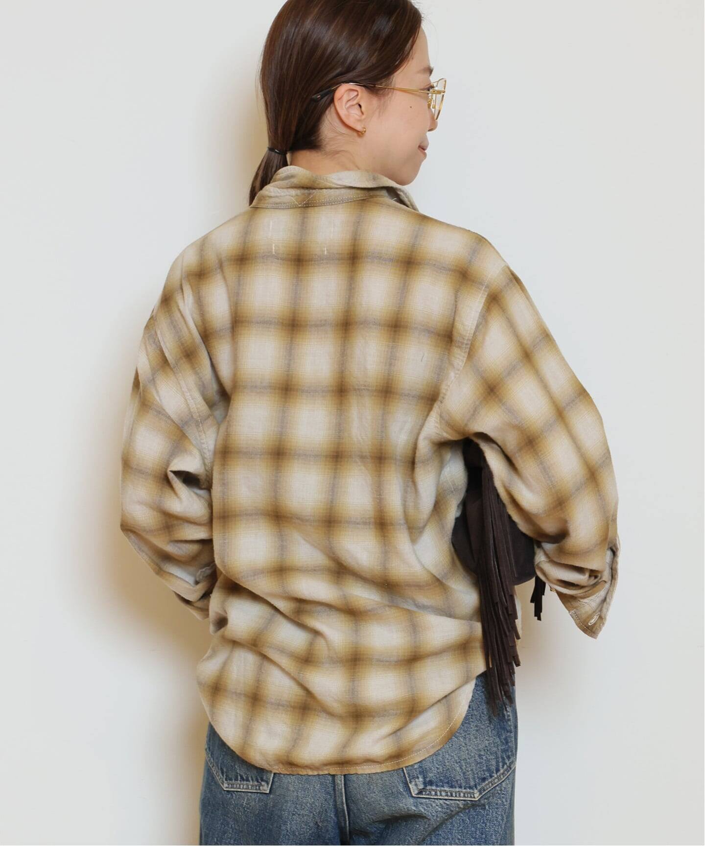 REMI RELIEF/レミレリーフ】 C/W OMBRE CHECK シャツ（シャツ
