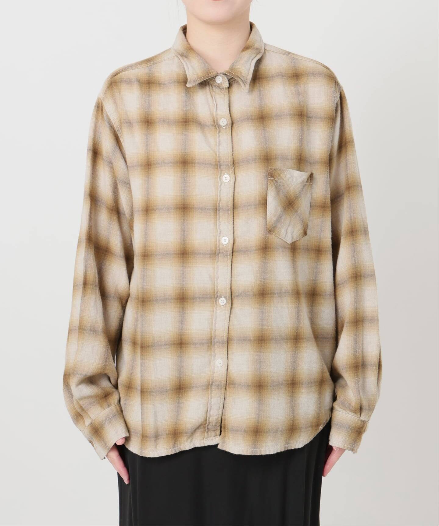 予約》*【REMI RELIEF/レミレリーフ】 C/W OMBRE CHECK シャツ（シャツ