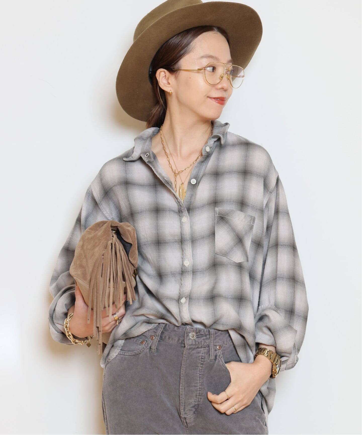 予約》*【REMI RELIEF/レミレリーフ】 C/W OMBRE CHECK シャツ（シャツ 