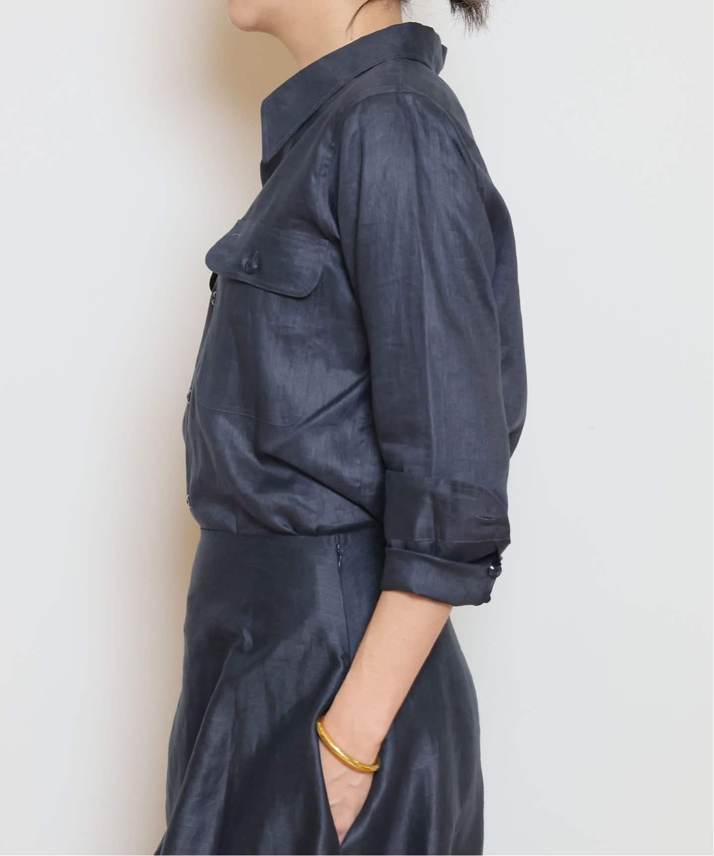 ドゥーズィエムクラス購入★MADISONBLUE / マディソンブルーシャツ MADISONBLUE/マディソンブルー】MADAME WORK LINEN シャツ（シャツ
