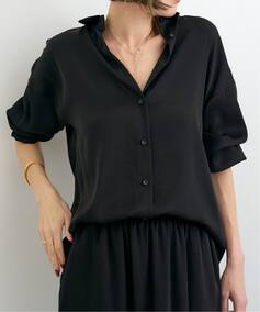 Washable Silk Shirt（シャツ／ブラウス）｜L