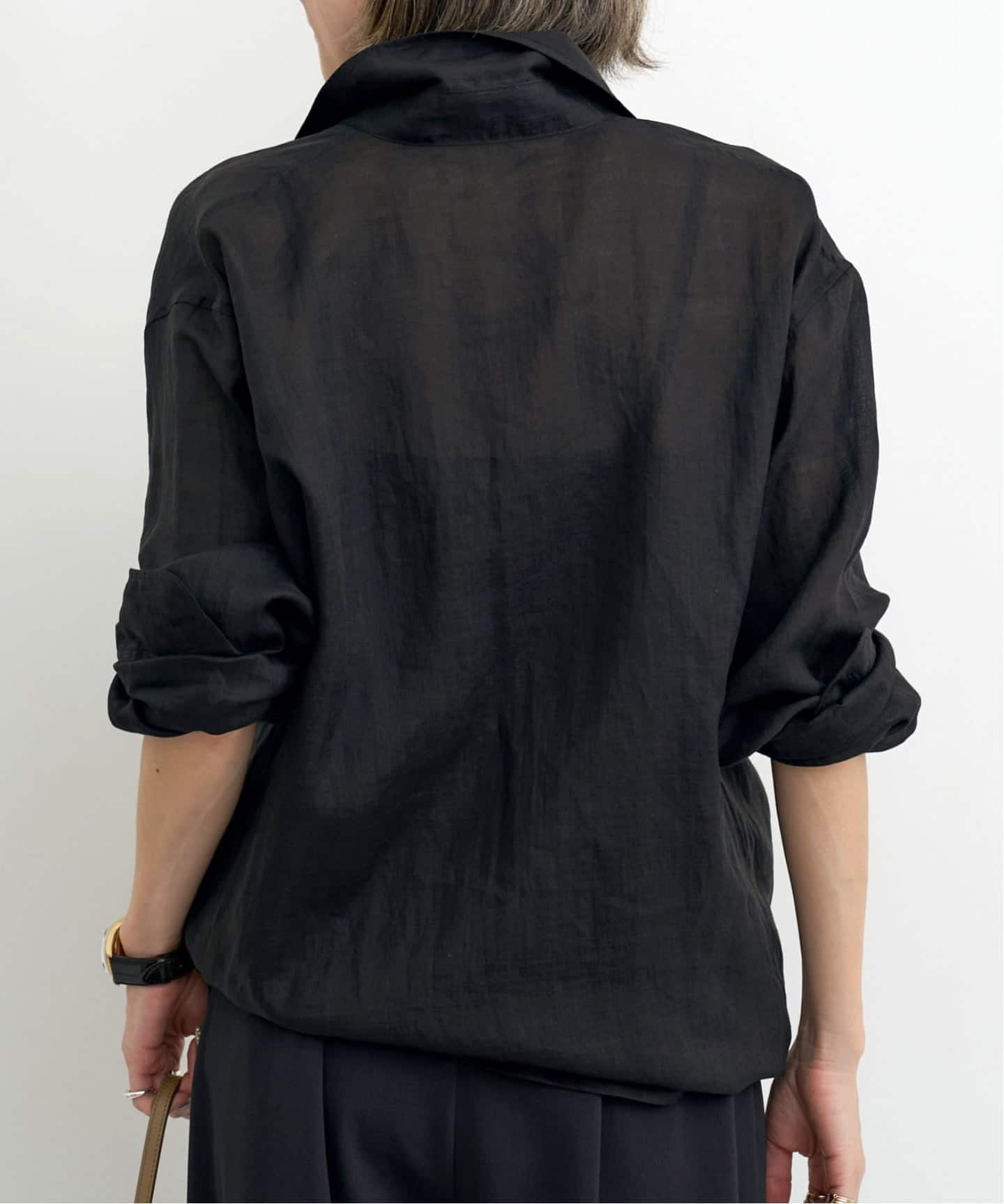 L'Appartement 2way shirts ブラック Ramie 2way Shirts（シャツ／ブラウス）｜L'Appartement（アパルトモン