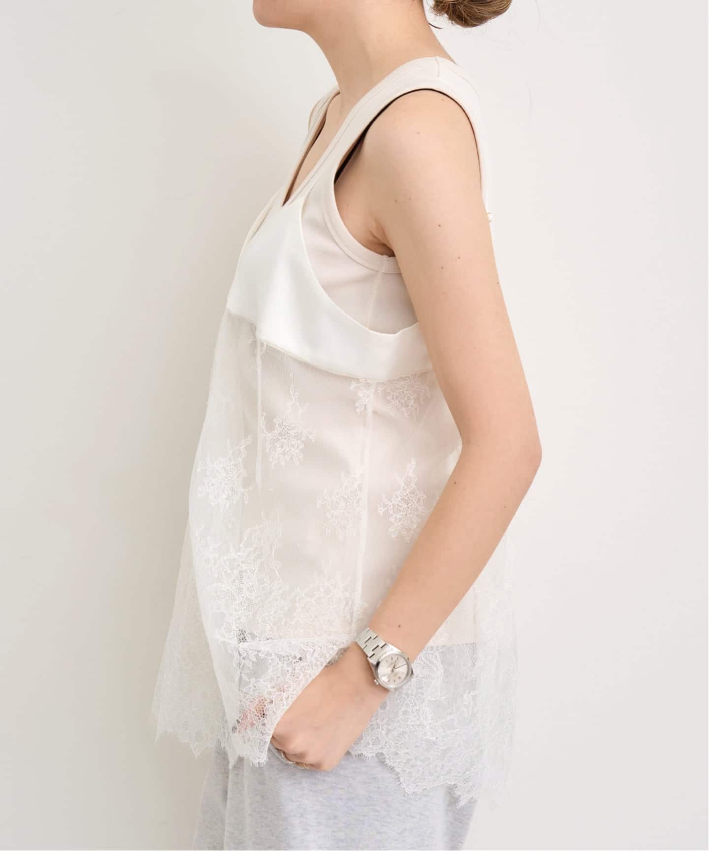 Solstiss Lace/Satin Camisole（キャミソール）｜L'Appartement