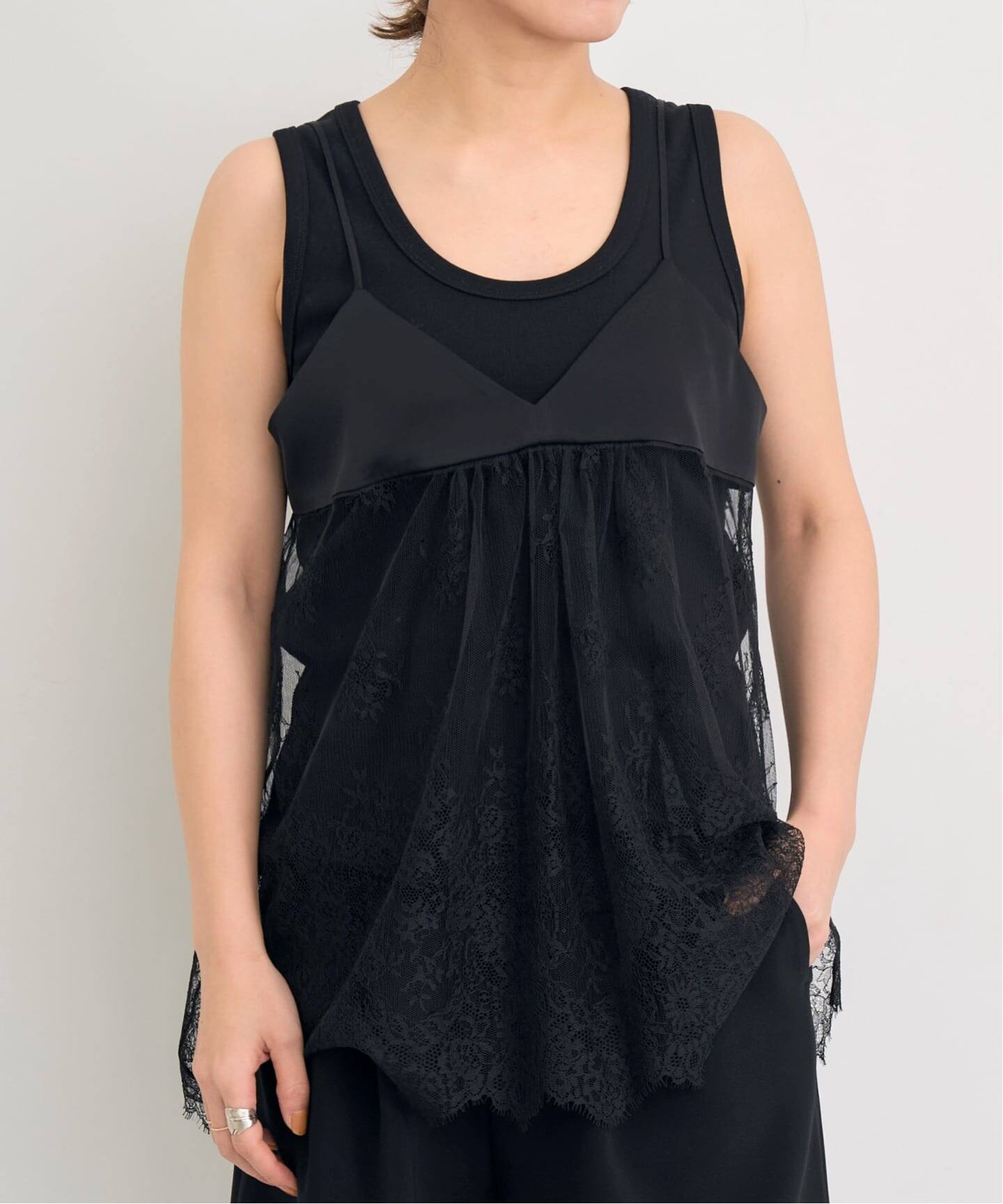 Solstiss Lace/Satin Camisole（キャミソール）｜L