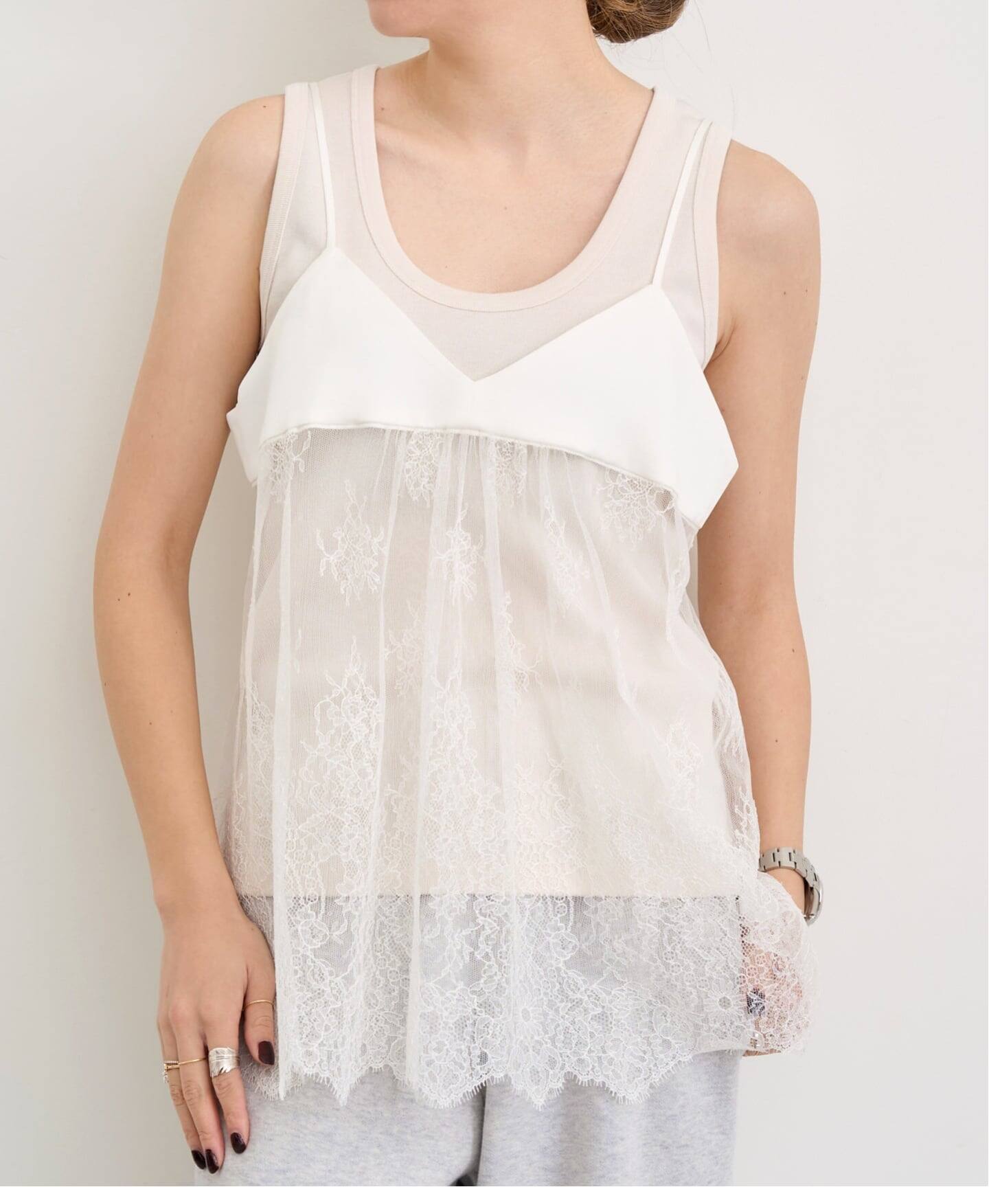 Solstiss Lace/Satin Camisole（キャミソール）｜L