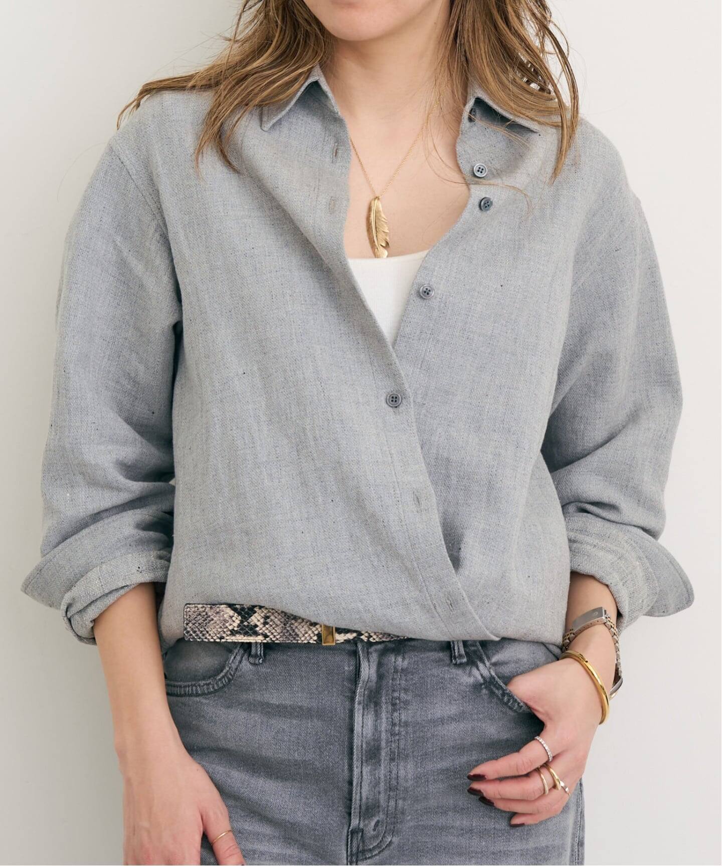 FRENCH LINEN OX SHIRT（シャツ／ブラウス）｜L