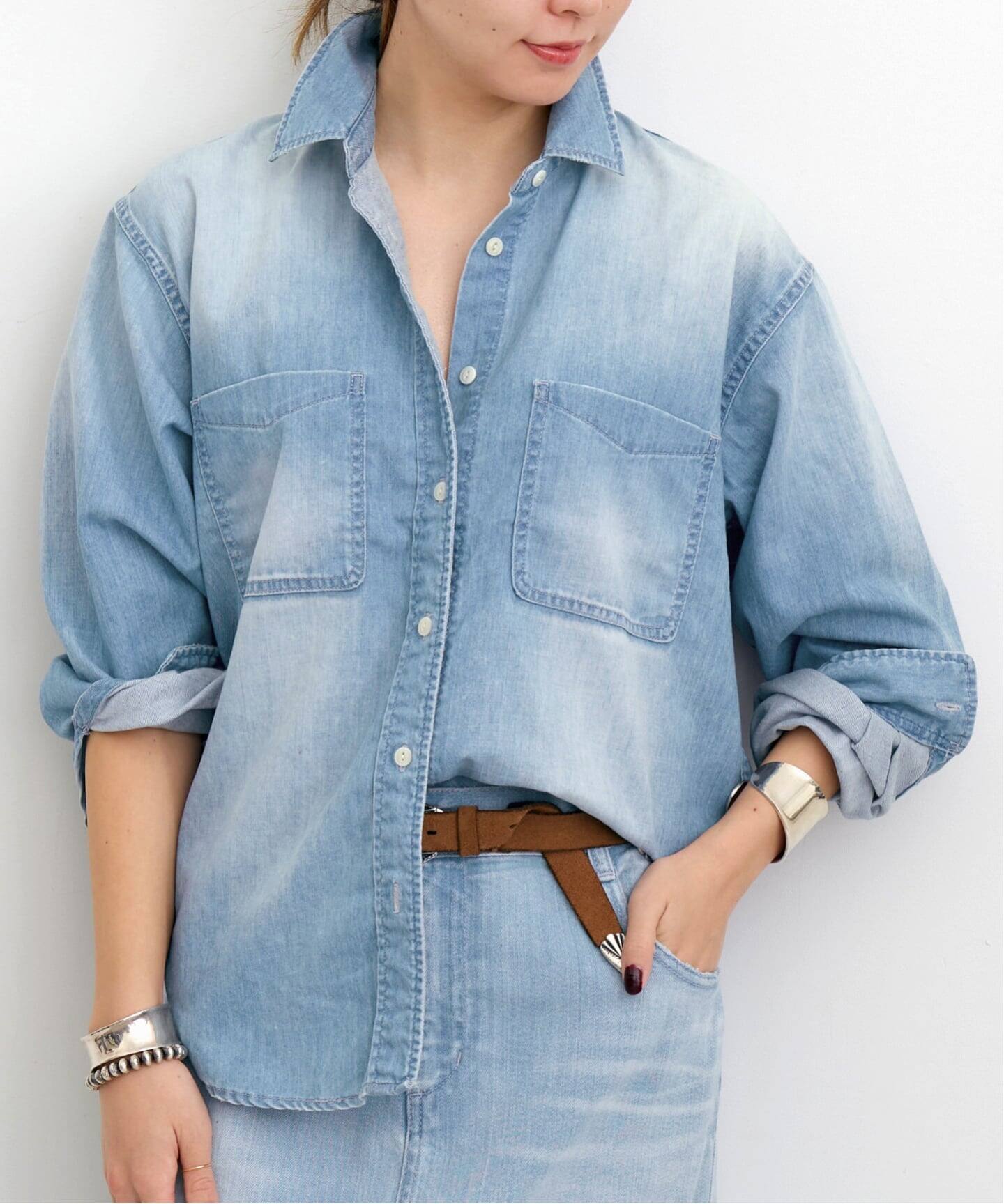 LIGHT BLUE DENIM SHIRT（シャツ／ブラウス）｜L