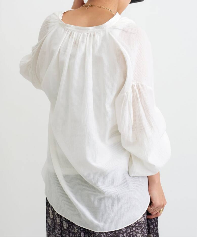 SKIPPER GATHER BLOUSE（シャツ／ブラウス）｜L