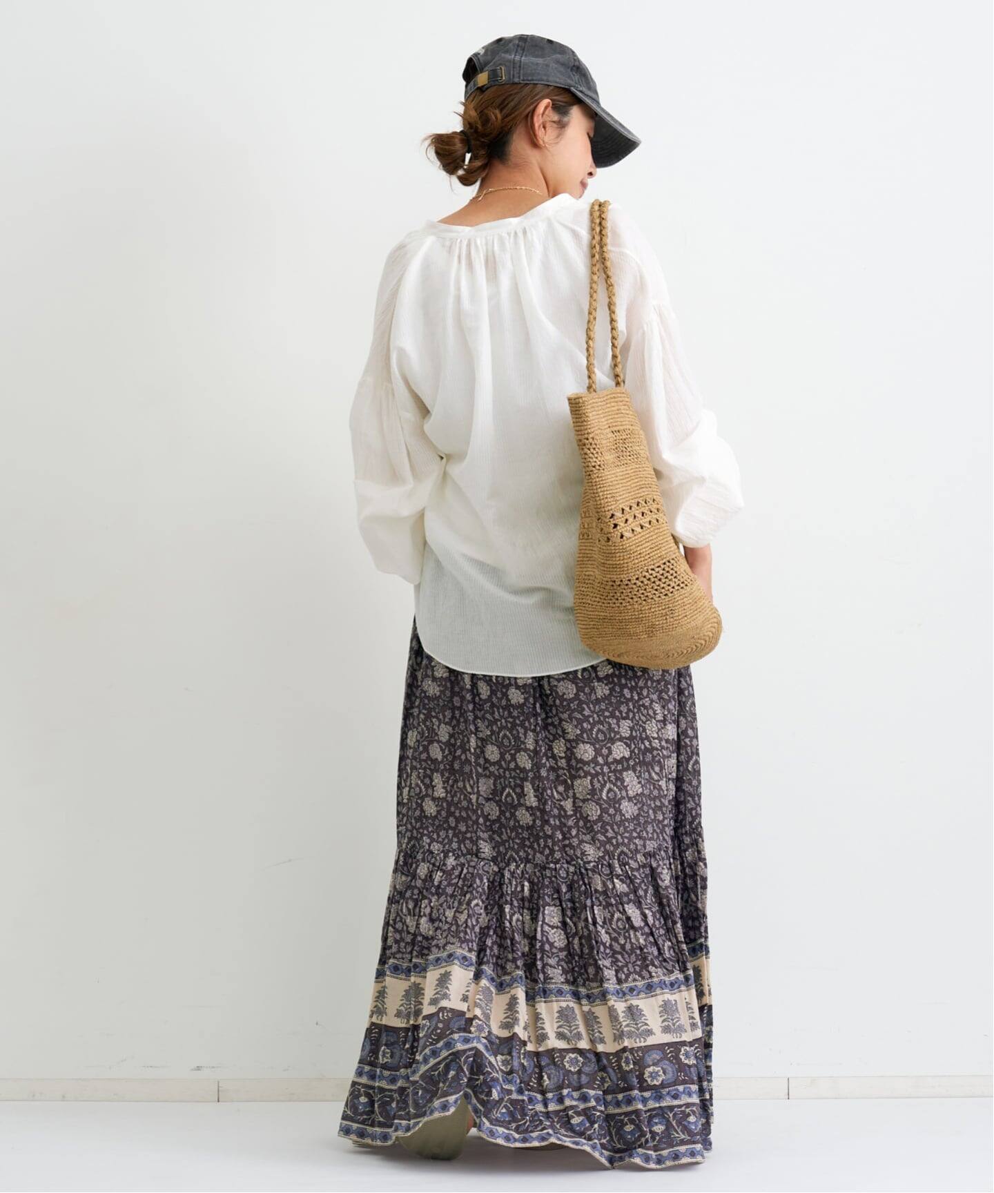 SKIPPER GATHER BLOUSE（シャツ／ブラウス）｜L