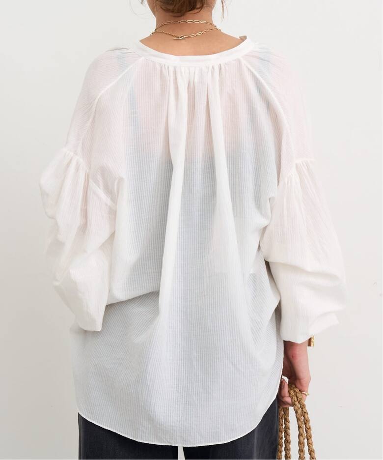 SKIPPER GATHER BLOUSE（シャツ／ブラウス）｜L