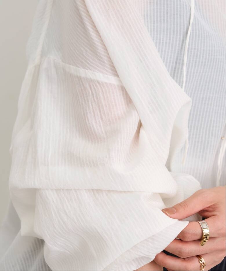 SKIPPER GATHER BLOUSE（シャツ／ブラウス）｜L