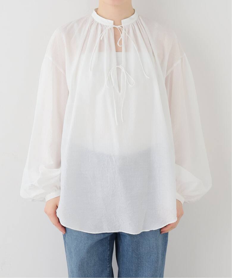 SKIPPER GATHER BLOUSE（シャツ／ブラウス）｜L
