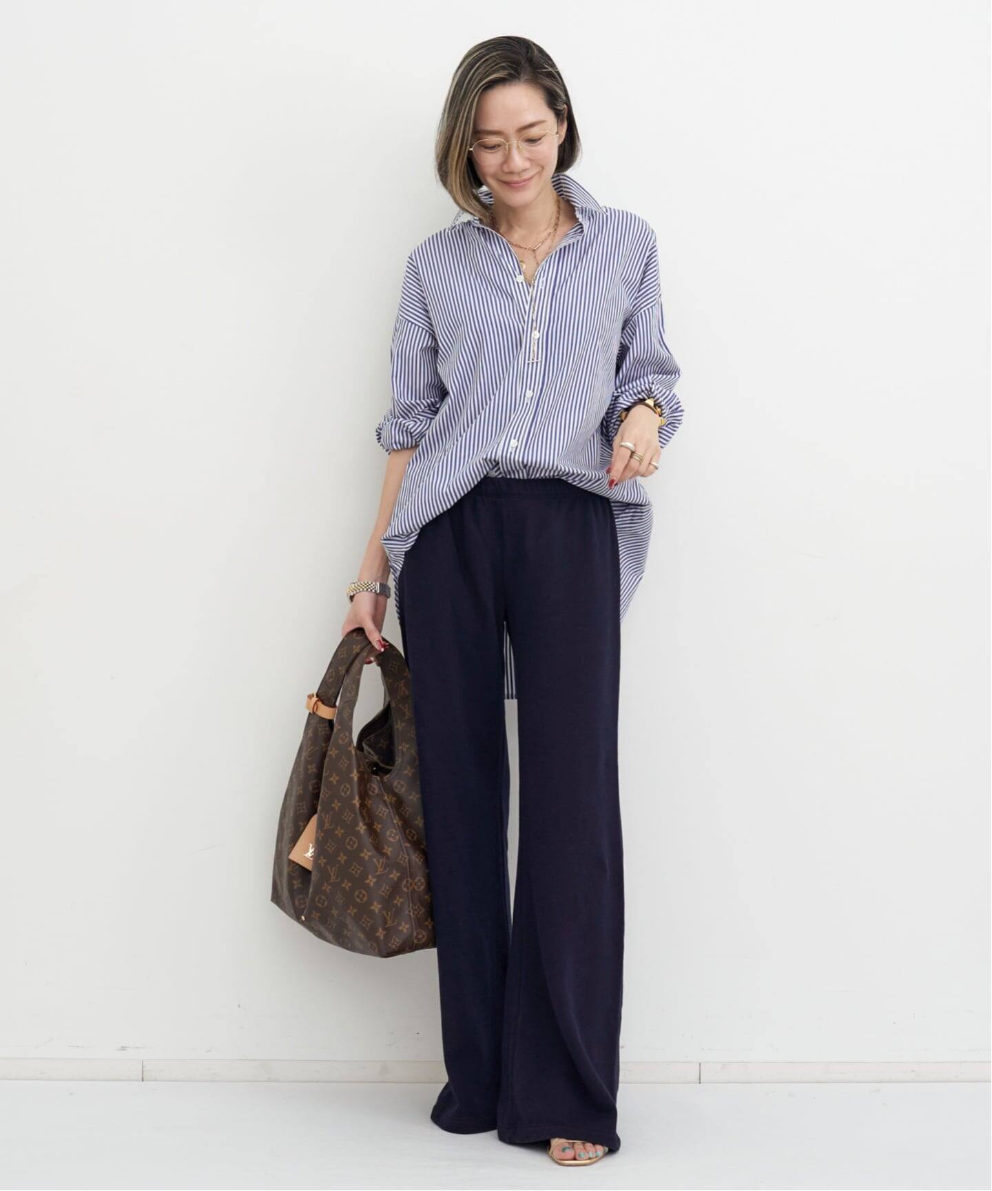 London Stripe Shirt（シャツ／ブラウス）｜L