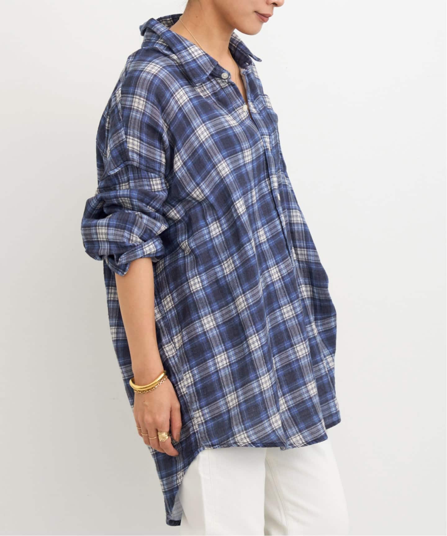アパルトモン DENIMIST/デニミスト BUTTON FRONT SHIRT DENIMIST/デニミスト】 BUTTON FRONT SHIRT（シャツ／ブラウス）｜L