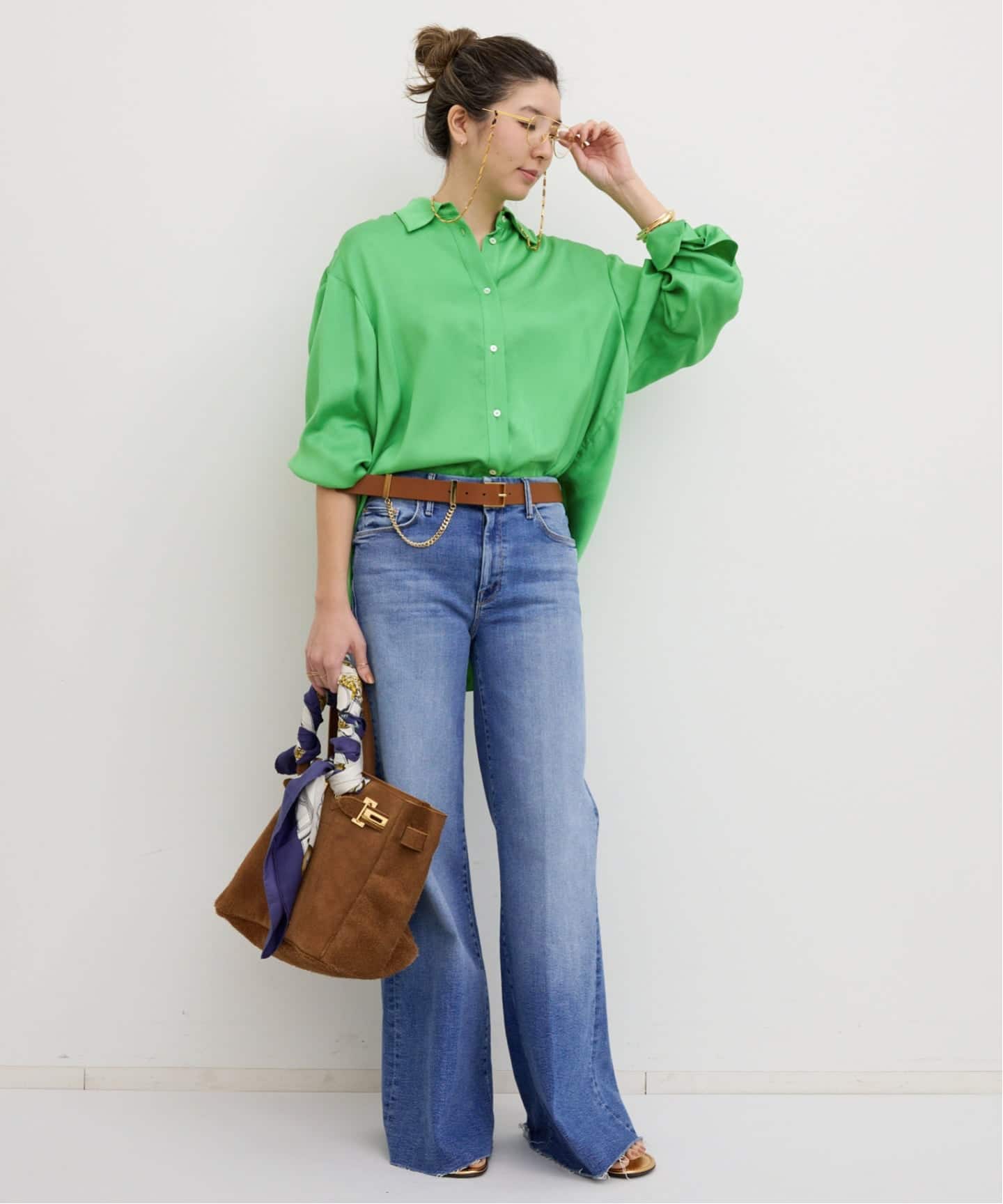 R2W/アールツーダブリュー】 OVERSIZED SHIRTS（シャツ／ブラウス）｜L