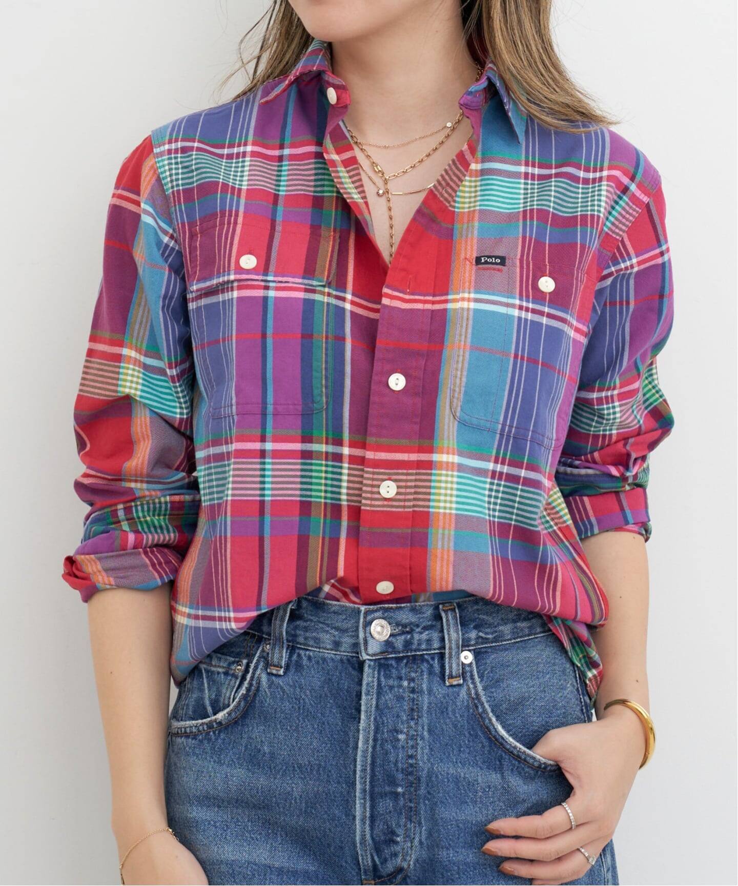 POLO RALPH LAUREN/ポロ ラルフ ローレン】 OXFORD CHECK SHIRT 