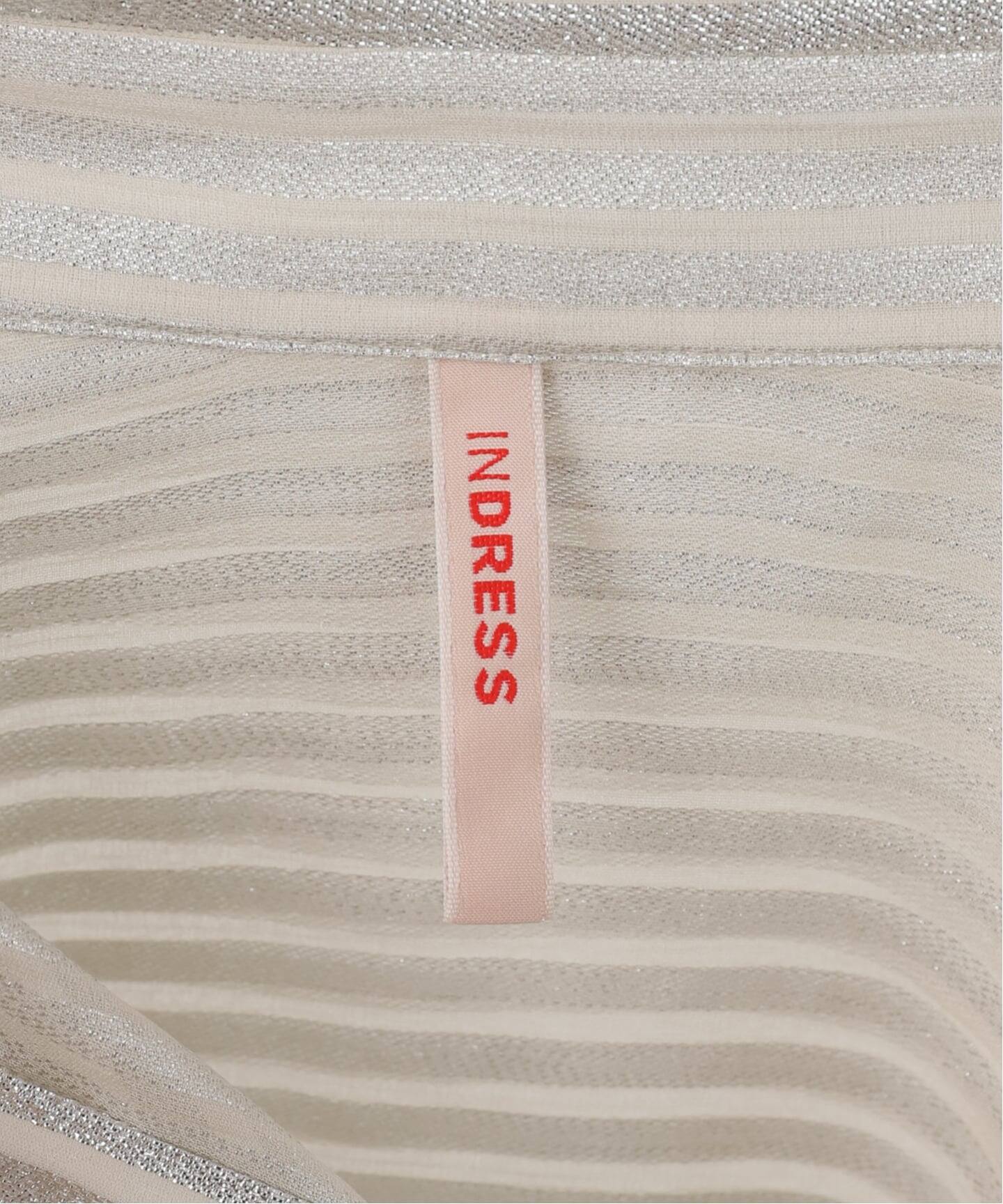 INDRESS/インドレス】 STRIPED LUREX SHIRTS（シャツ／ブラウス）｜L 
