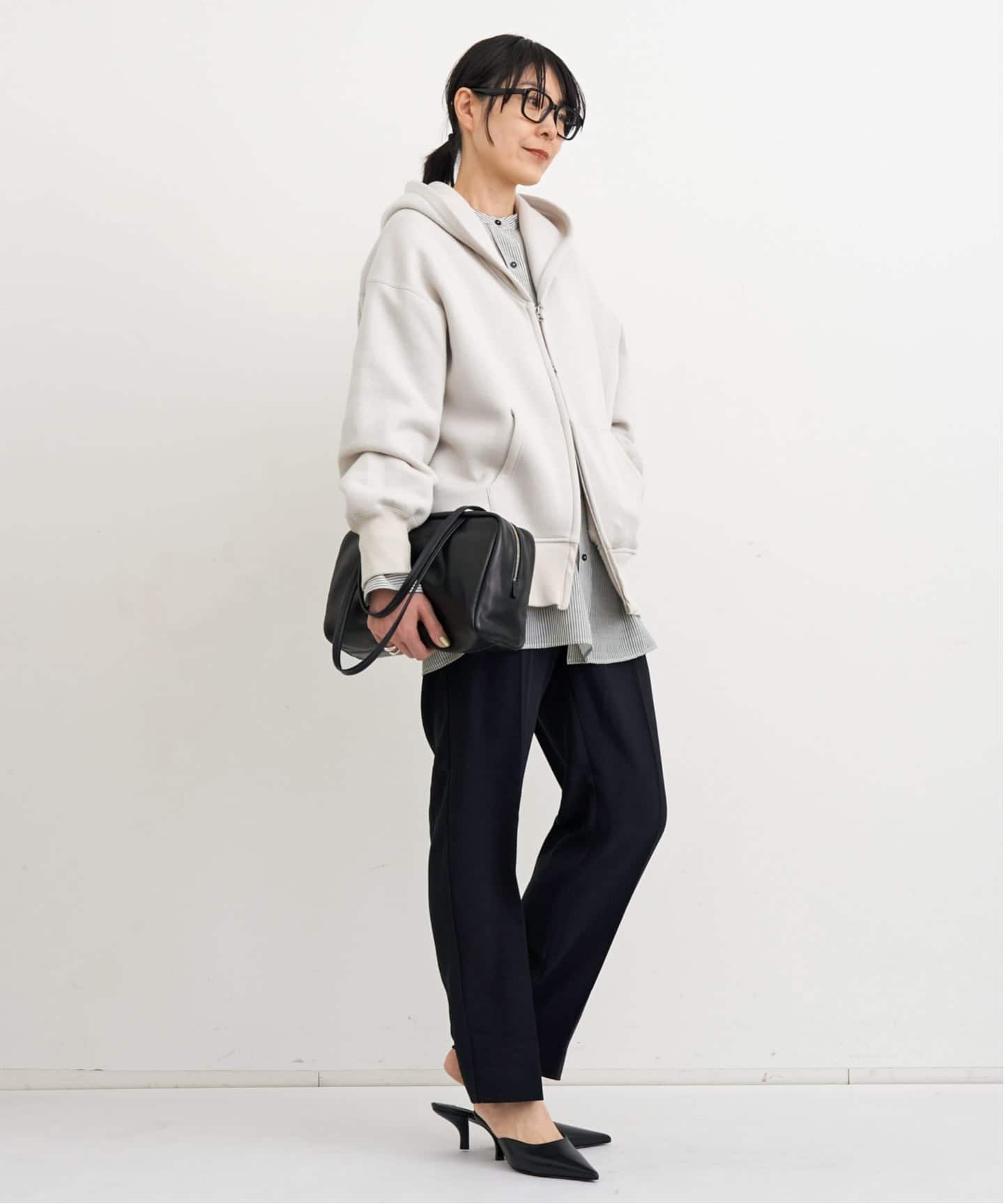 DOMELLE シャツ DOMELLE/ドメル】 Wool Blend Voil Shirt（シャツ／ブラウス）｜L