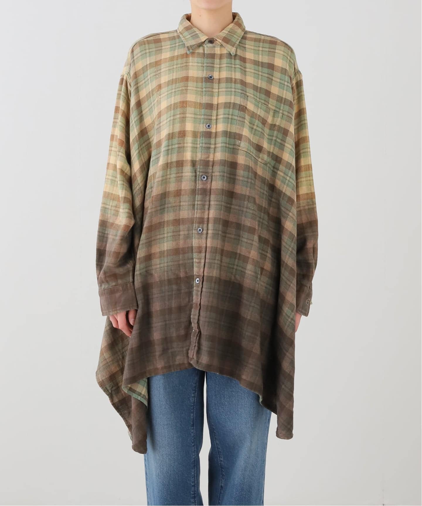 R13/アールサーティーン】 DRAPED FRONT SHIRT（シャツ／ブラウス）｜L