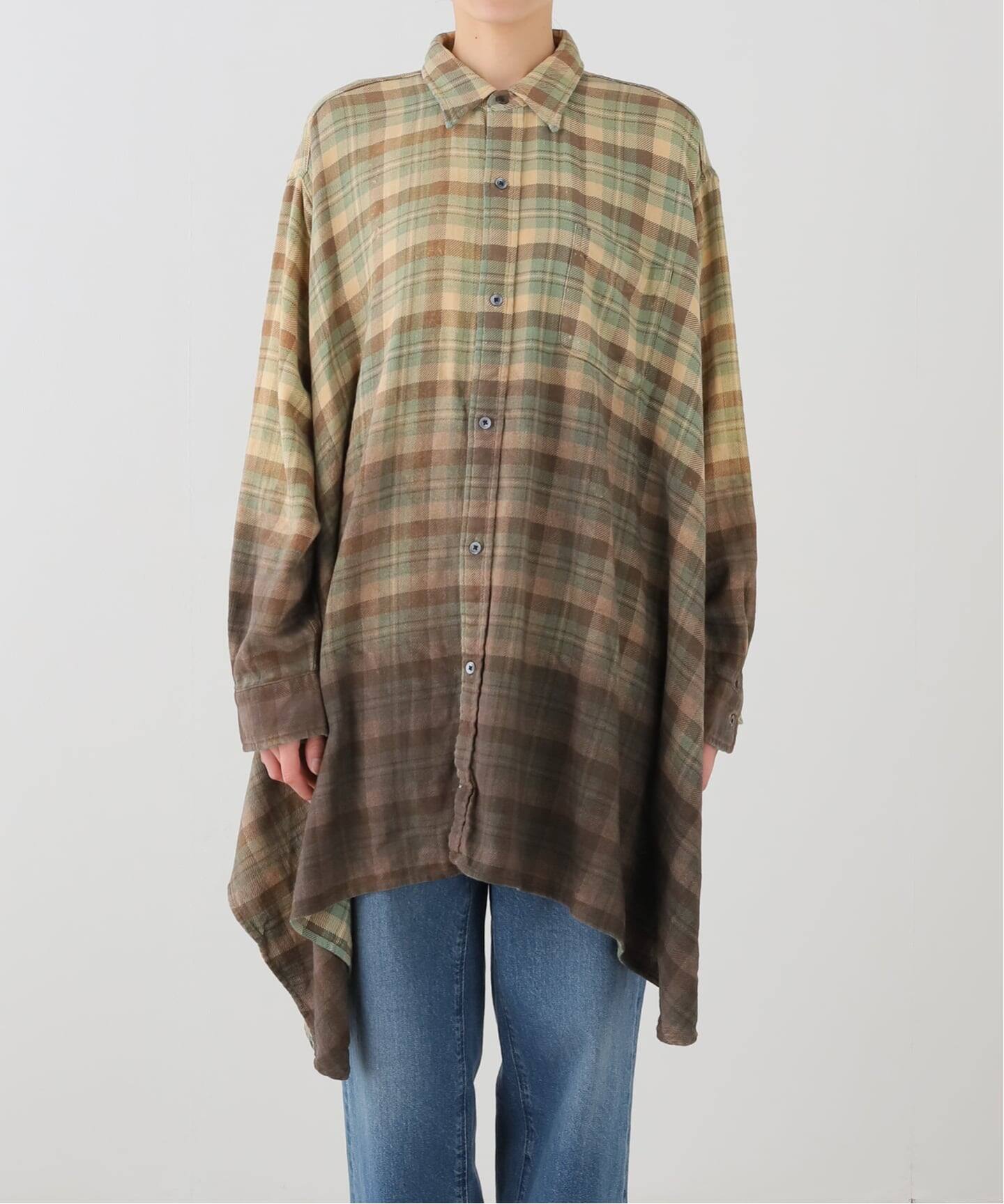 R13/アールサーティーン】 DRAPED FRONT SHIRT（シャツ／ブラウス）｜L 