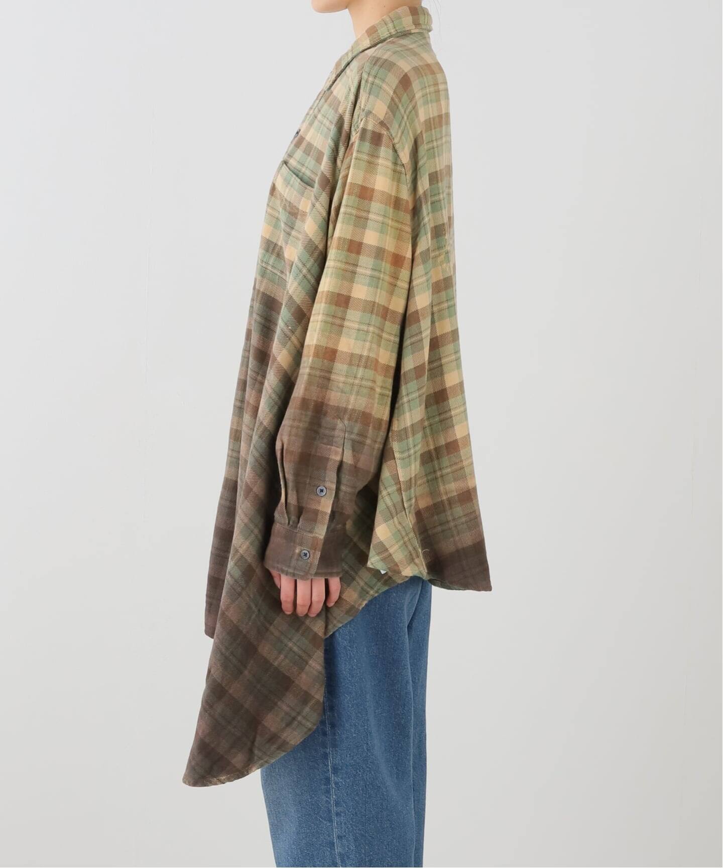 R13/アールサーティーン】 DRAPED FRONT SHIRT（シャツ／ブラウス）｜L