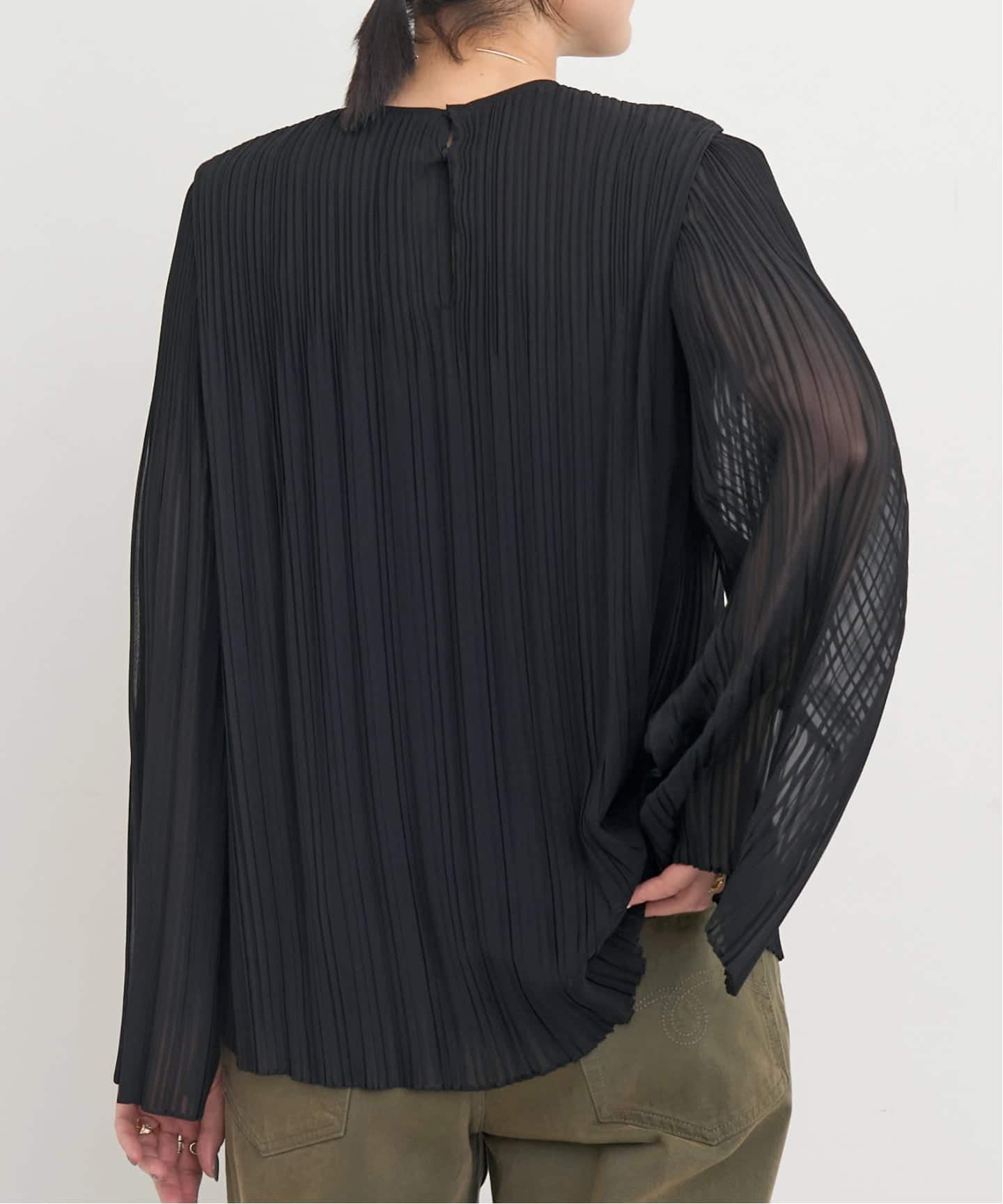 Col Pierrot/コル ピエロ】 2WAY PLEATS BLOUSE（シャツ／ブラウス