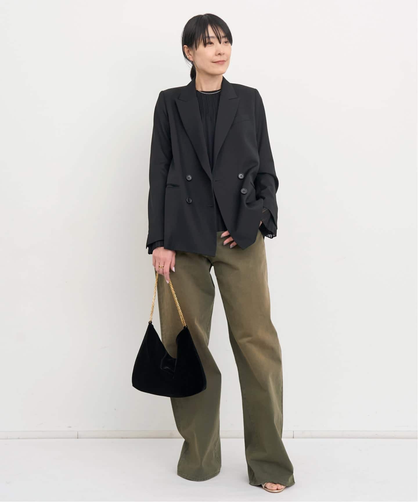 Col Pierrot/コル ピエロ】 2WAY PLEATS BLOUSE（シャツ／ブラウス