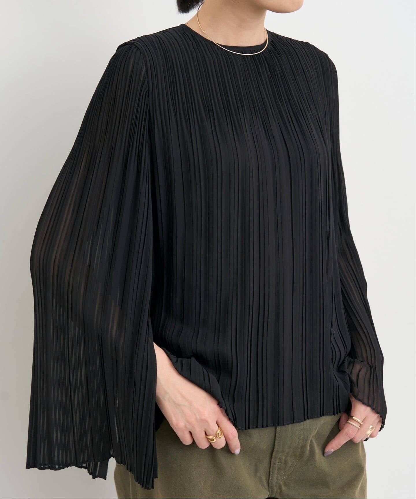 Col Pierrot/コル ピエロ】 2WAY PLEATS BLOUSE（シャツ／ブラウス 