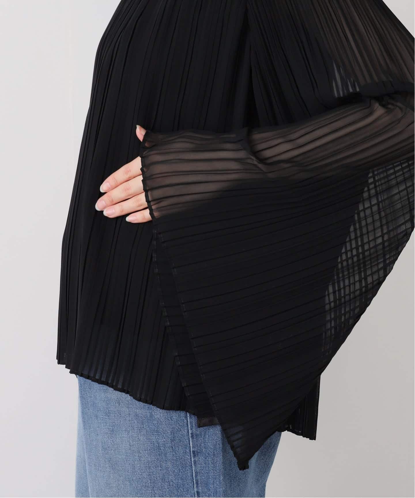 Col Pierrot/コル ピエロ】 2WAY PLEATS BLOUSE（シャツ／ブラウス