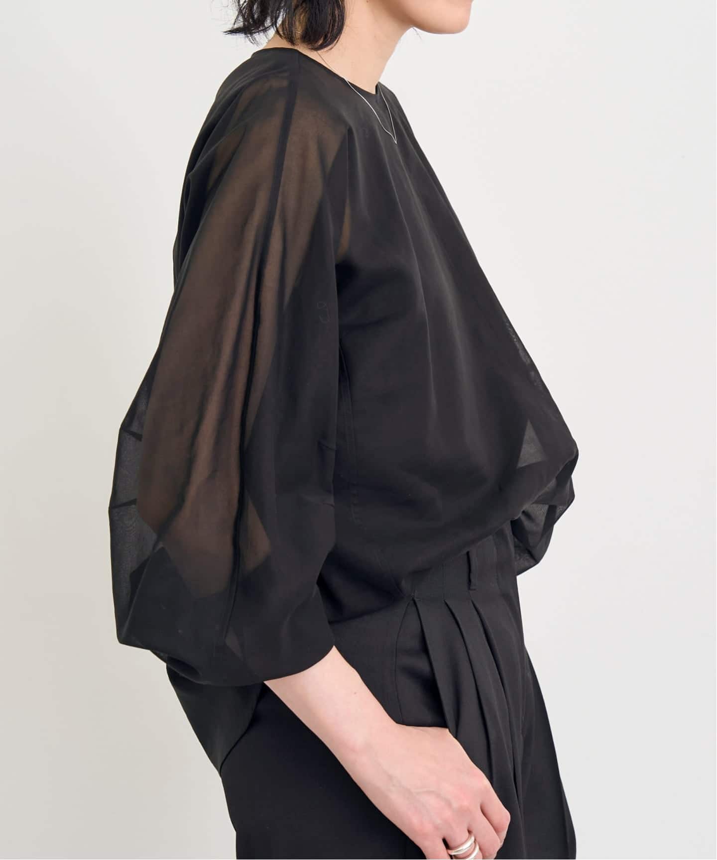 COL PIERROT/コル ピエロ】 COTTON SHEER BLOUSE（シャツ／ブラウス