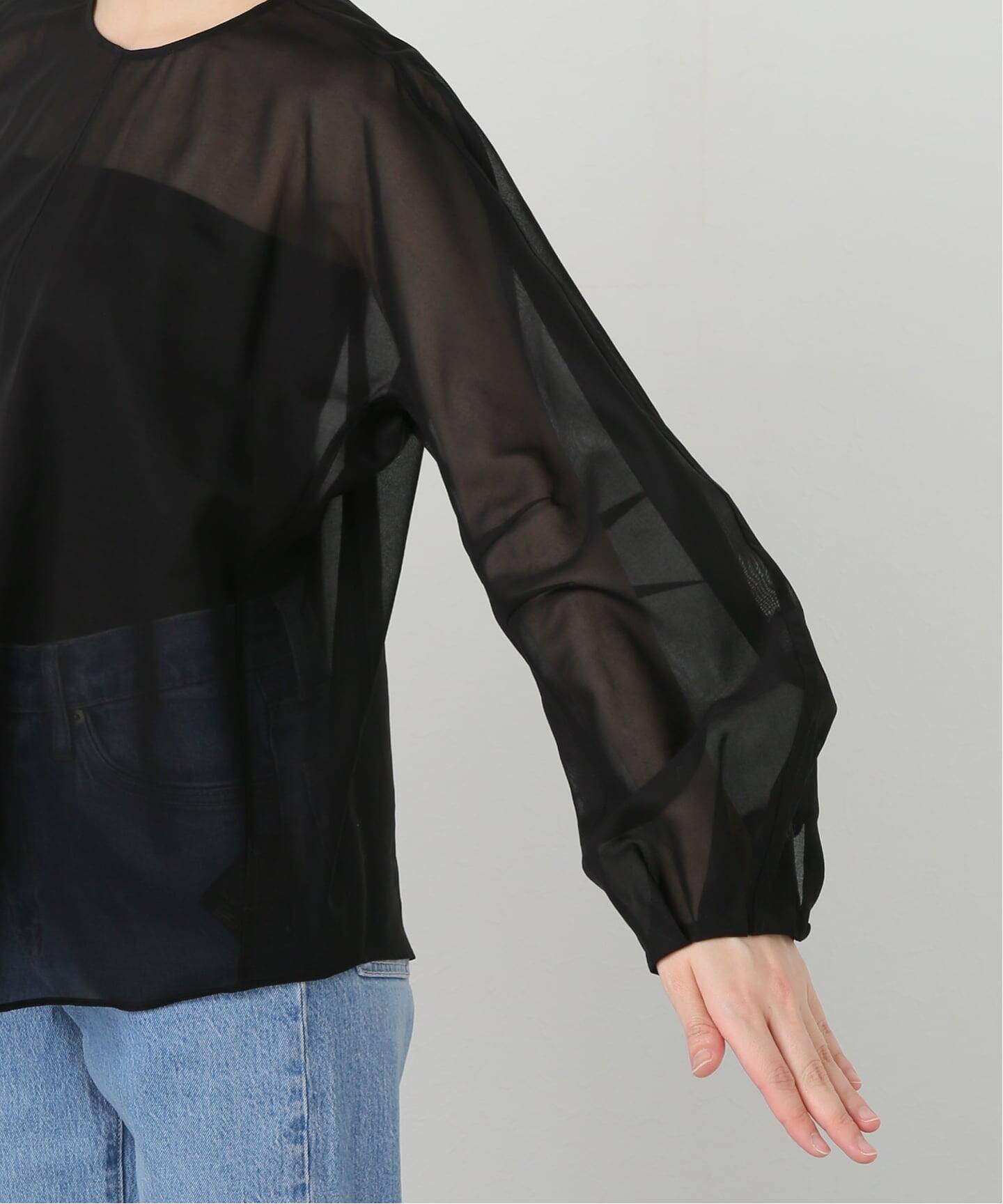 COL PIERROT/コル ピエロ】 COTTON SHEER BLOUSE（シャツ／ブラウス