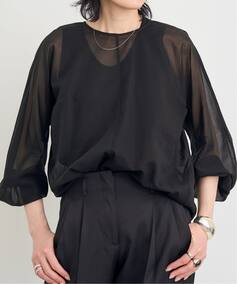COL PIERROT/コル ピエロ】 COTTON SHEER BLOUSE（シャツ／ブラウス 