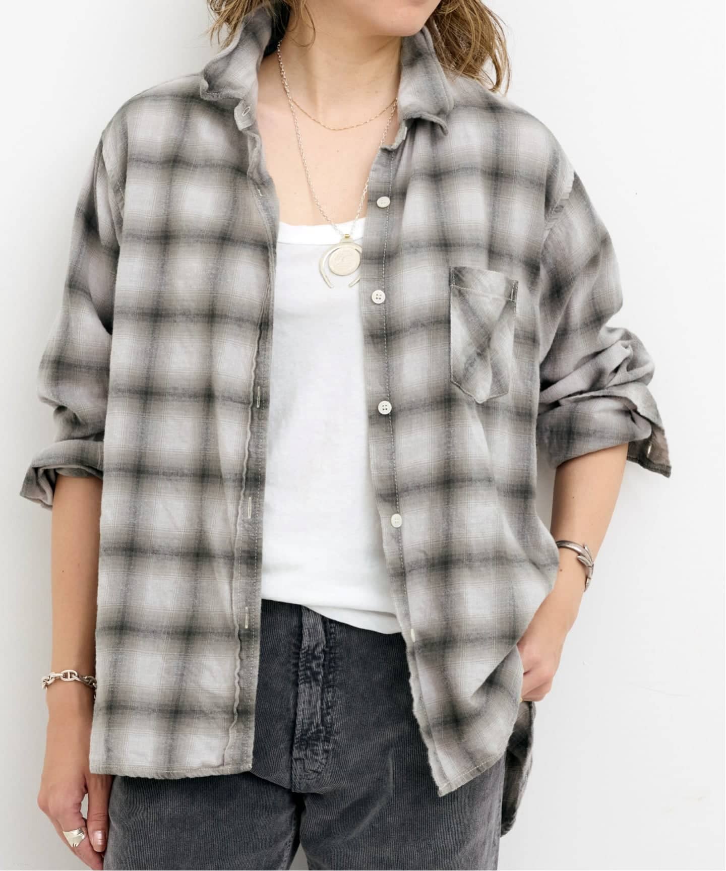 予約》*【REMI RELIEF/レミ レリーフ】 OMBRE CHECK SHIRT（シャツ