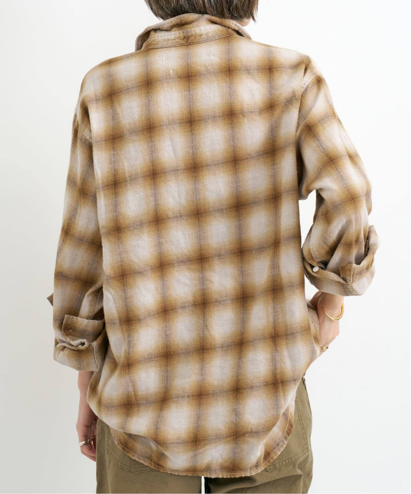 REMI RELIEF/レミ レリーフ】 OMBRE CHECK SHIRT（シャツ／ブラウス 