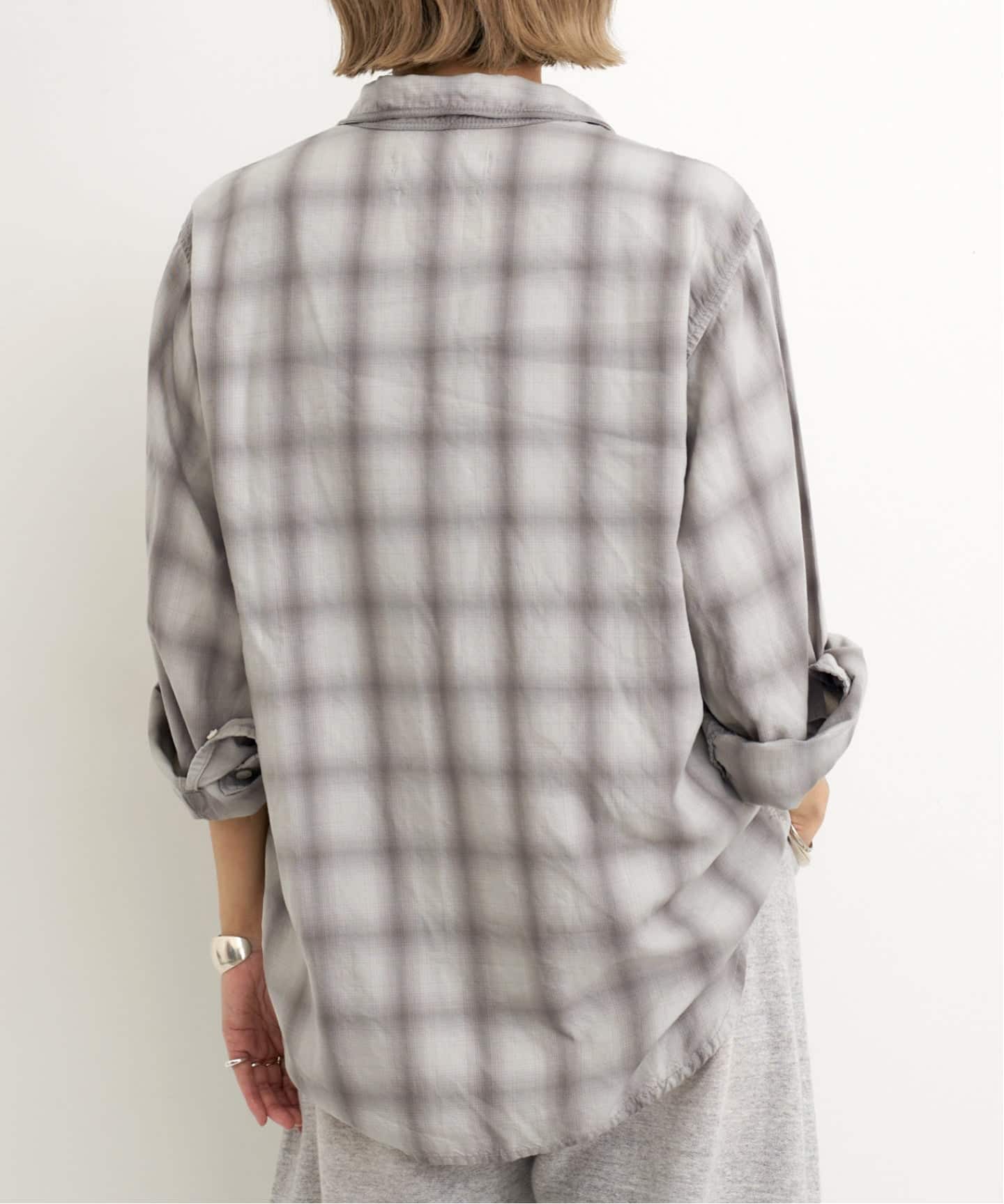 REMI RELIEF/レミ レリーフ】 TENCEL OMBRE CHECK SHIRT（シャツ