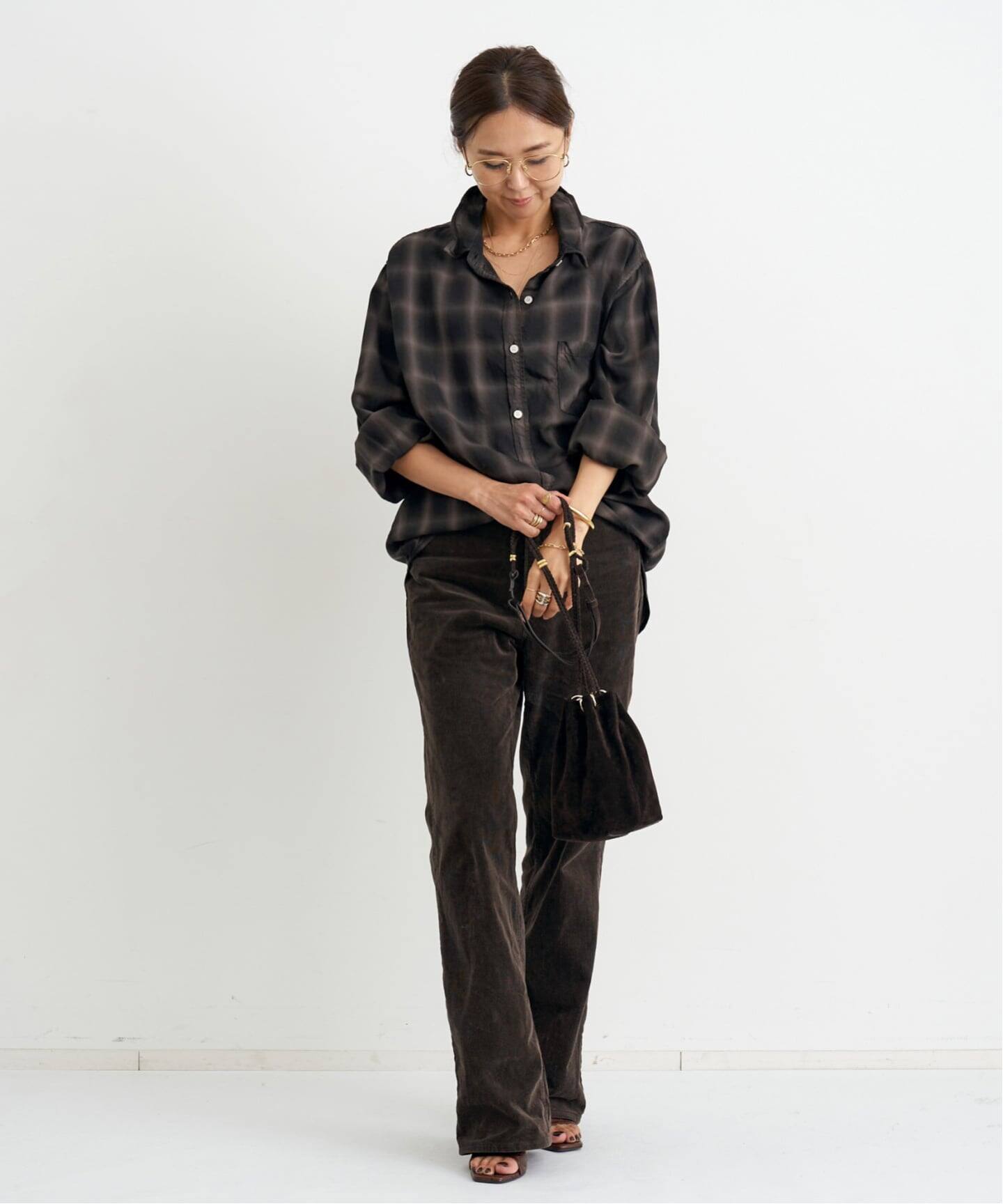REMI RELIEF/レミ レリーフ】 TENCEL OMBRE CHECK SHIRT（シャツ