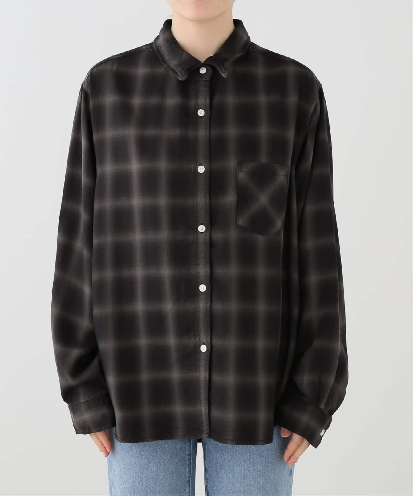 REMI RELIEF/レミ レリーフ】 TENCEL OMBRE CHECK SHIRT（シャツ