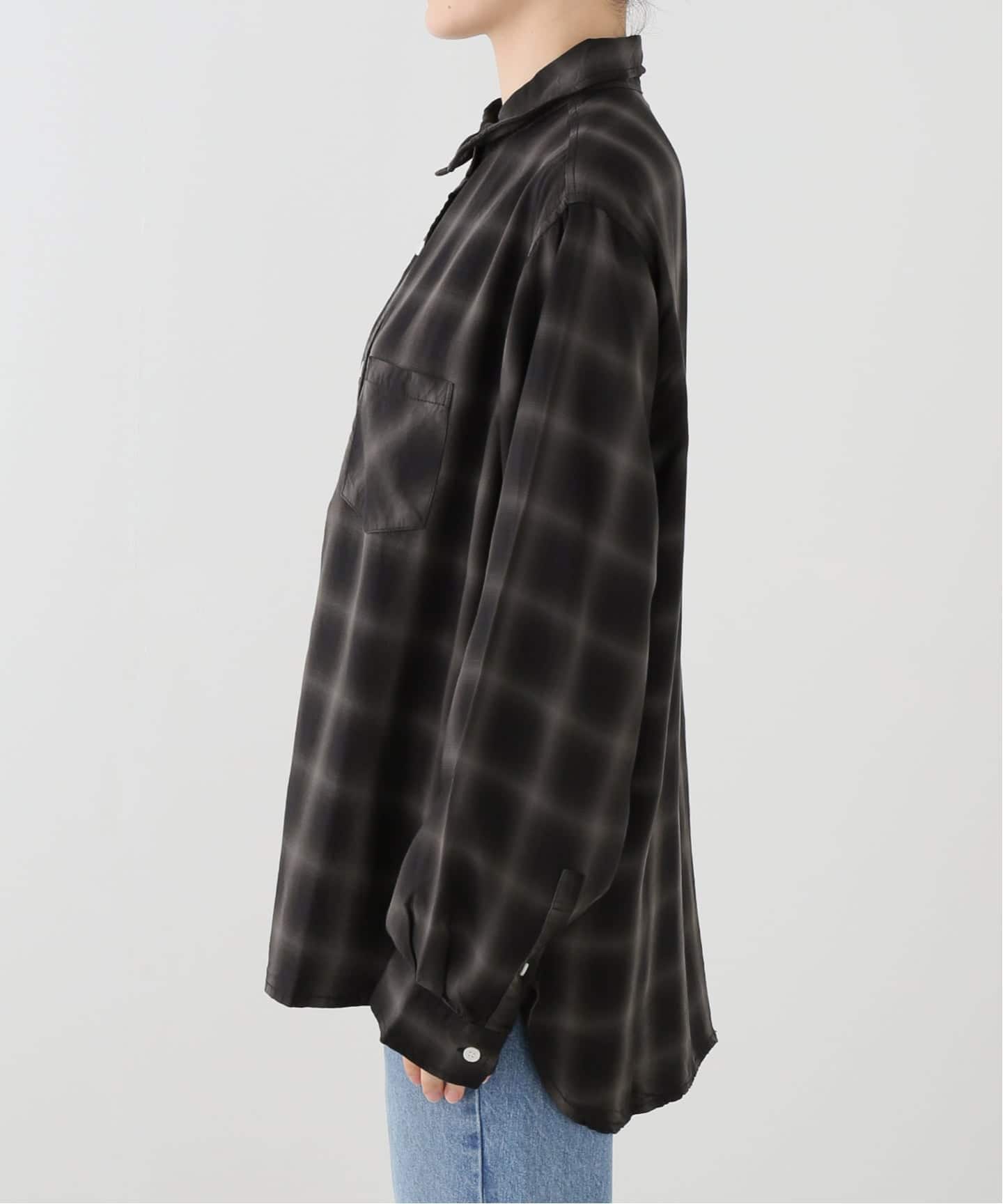 REMI RELIEF/レミ レリーフ】 TENCEL OMBRE CHECK SHIRT（シャツ