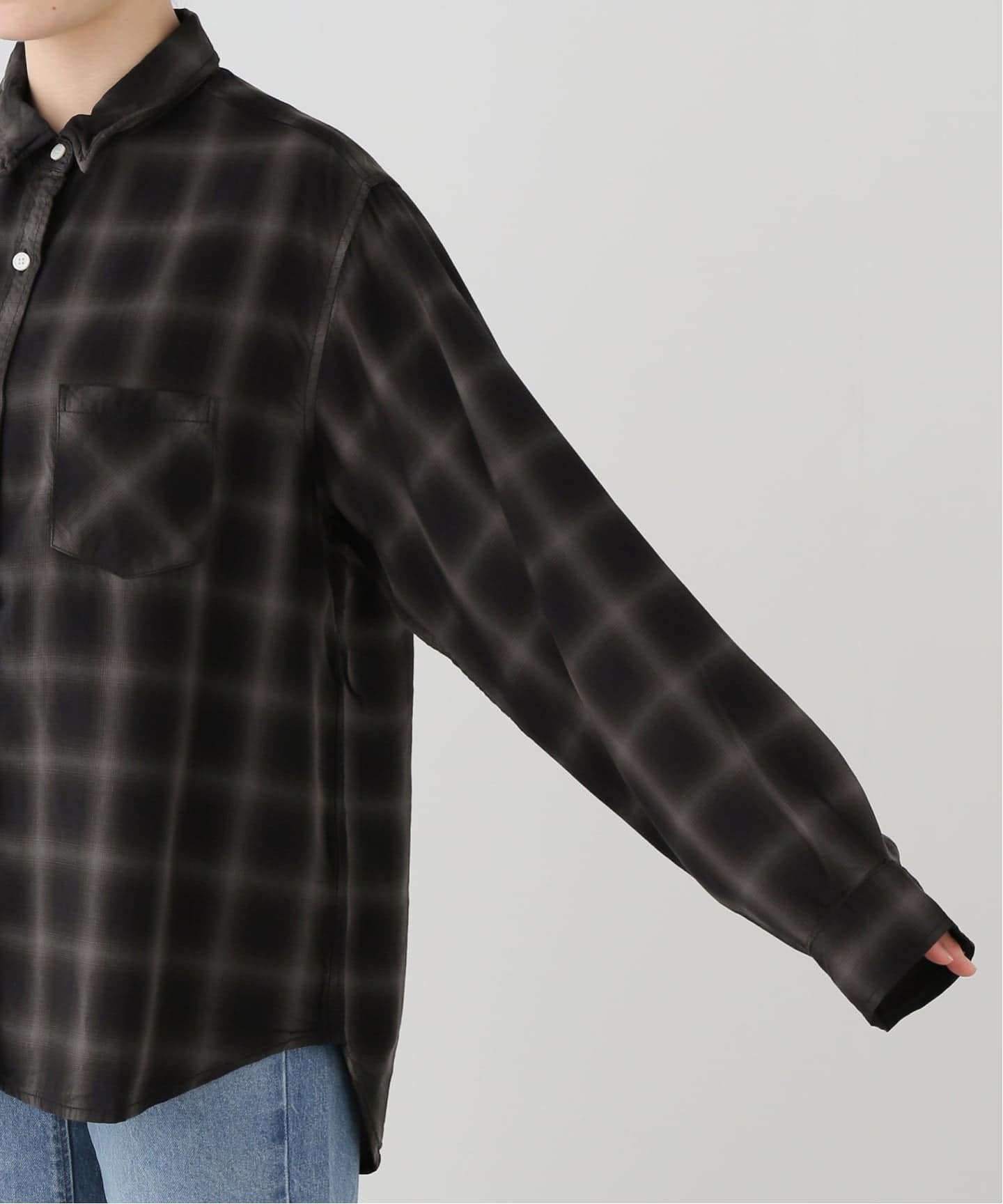 【新品】REMI RELIEF レミレリーフ OMBRE CHECKシャツ REMI RELIEF/レミ レリーフ】 TENCEL OMBRE CHECK SHIRT（シャツ