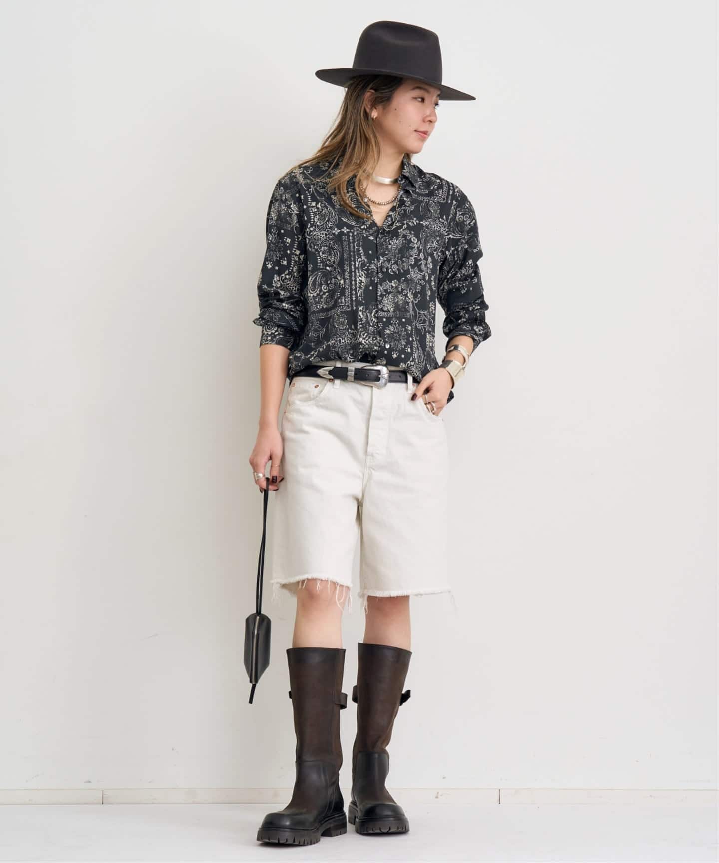 COUTURE D'ADAM/クチュールドアダム】 ITALIAN BANDANA PRINT SHIRT