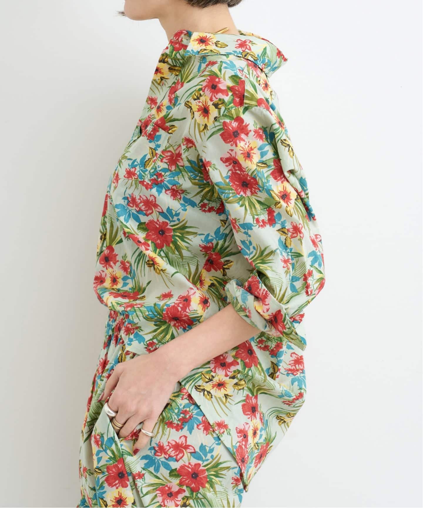 L'Appartement 【クチュールドアダム】College Tsh COUTURE D'ADAM/クチュールドアダム】 FLOWER PRINT BIG SHIRT（シャツ