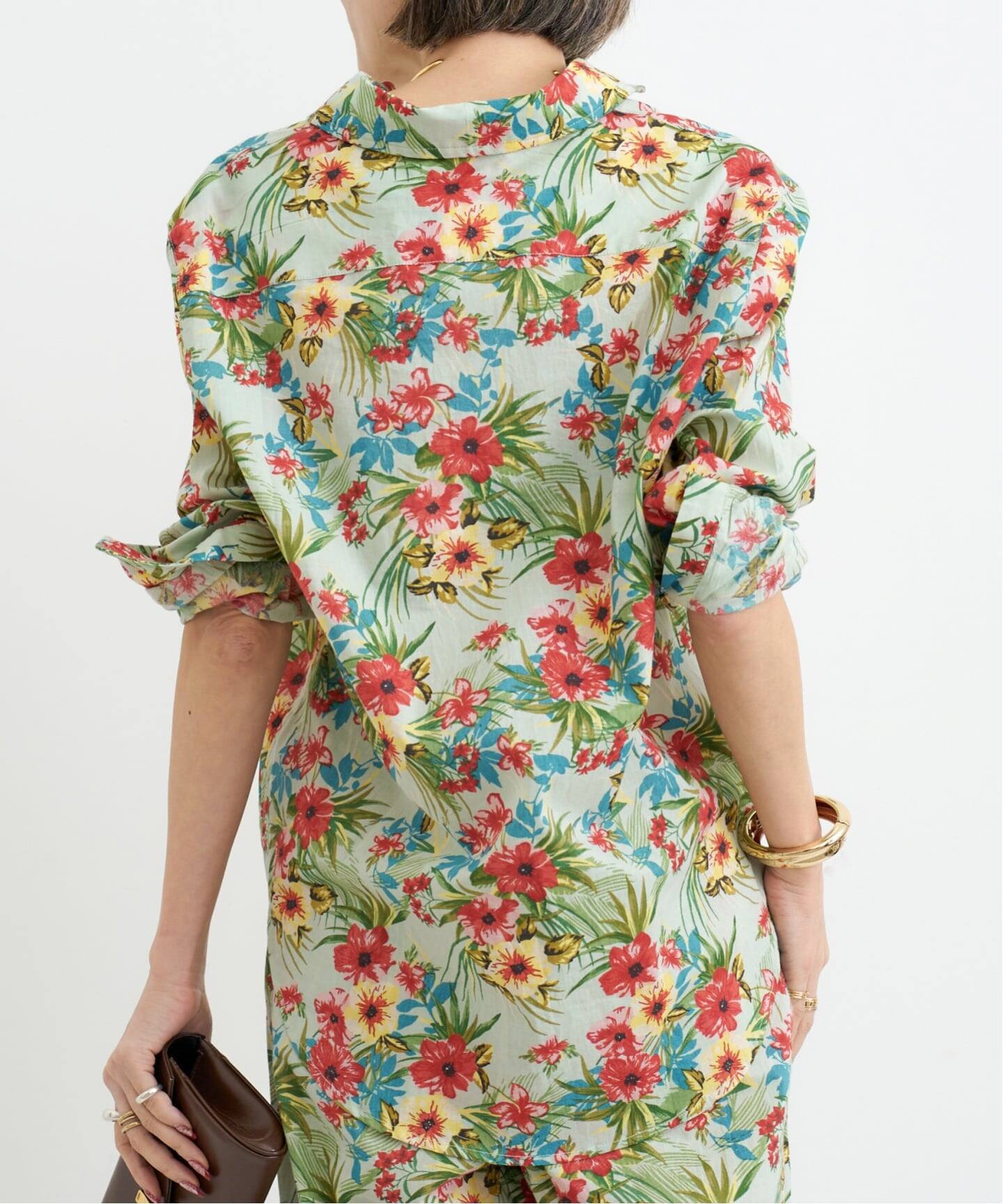 COUTURE D'ADAM/クチュールドアダム】 FLOWER PRINT BIG SHIRT（シャツ