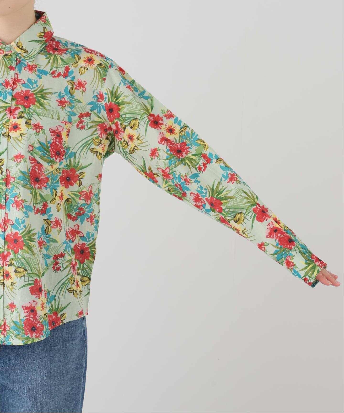 アパルトモン　クチュールドアダムシャツ最終お値下げいたしました COUTURE D'ADAM/クチュールドアダム】 FLOWER PRINT BIG SHIRT（シャツ