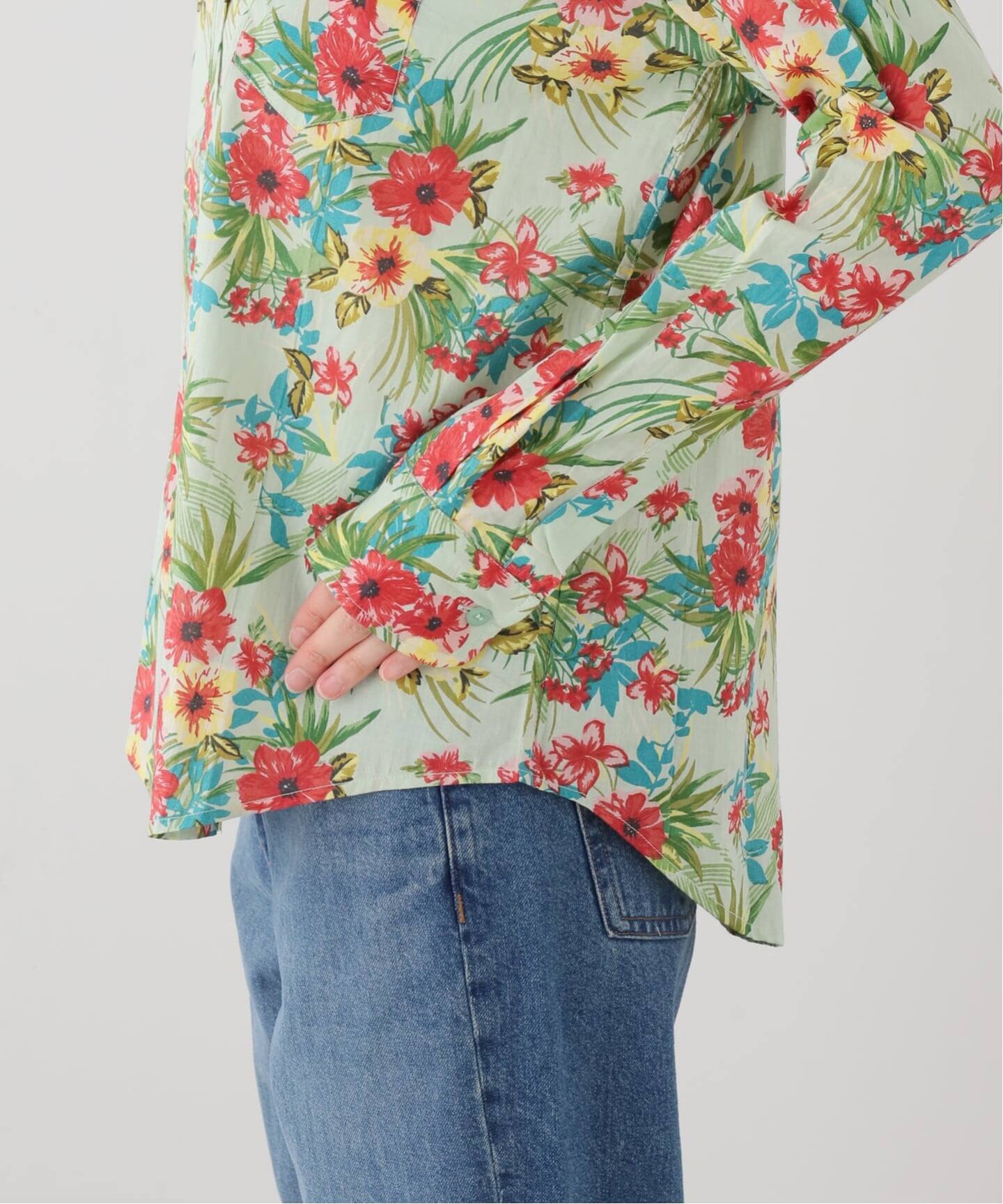 COUTURE D'ADAM/クチュールドアダム】 FLOWER PRINT BIG SHIRT（シャツ