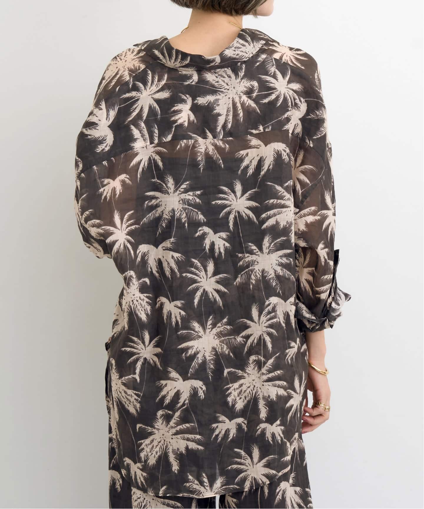 couture d'adam parm tree embroidery シャツ COUTURE D'ADAM/クチュールドアダム】 PALM TREE 2WAY SHIRT（シャツ