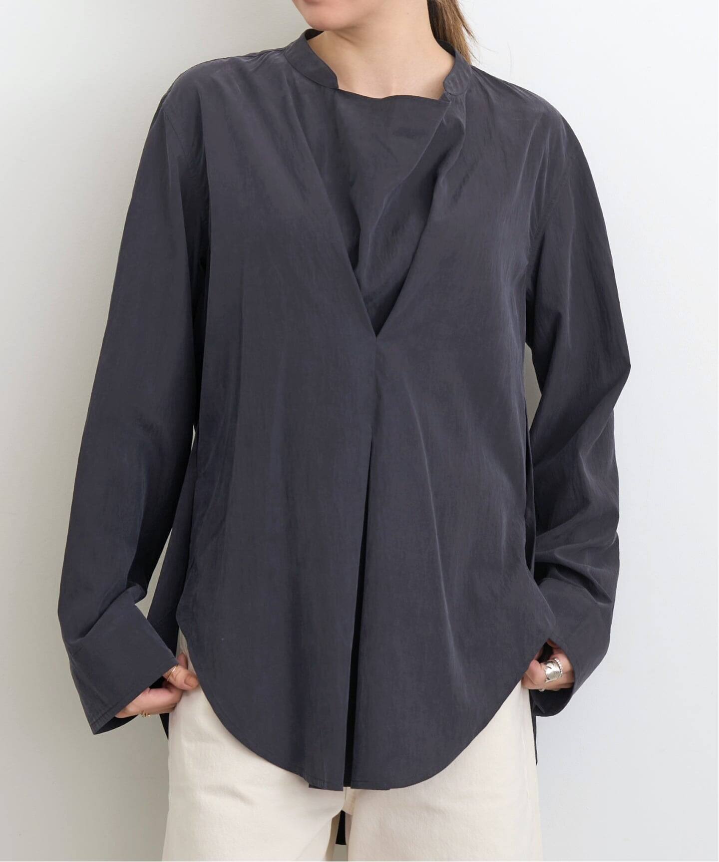STUDIO NICHOLSON - STUDIO NICHOLSON ブラウス レディース STUDIO NICHOLSON/スタジオ ニコルソン】 DRAPED NECK BLOUSE（シャツ