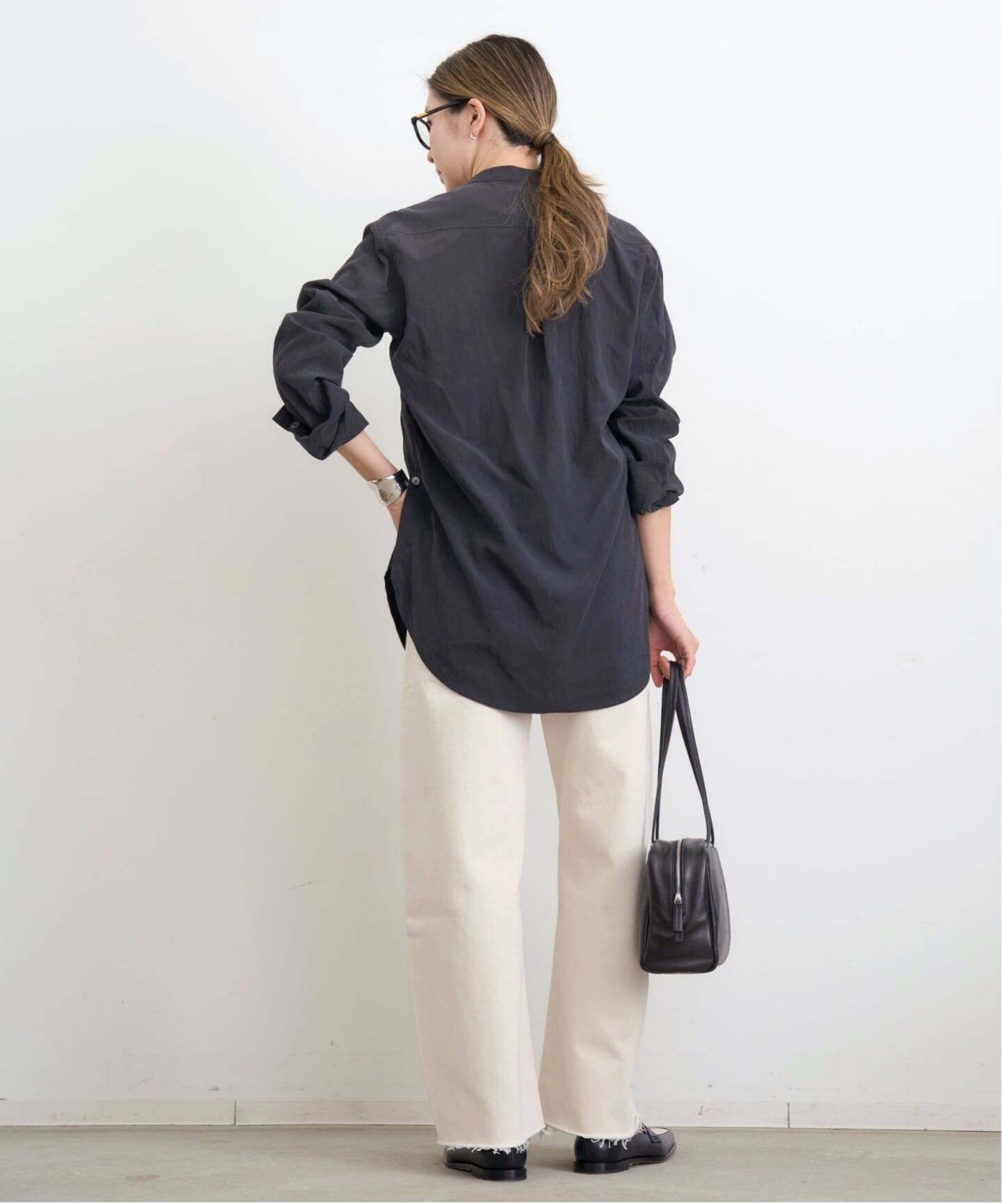STUDIO NICHOLSON/スタジオ ニコルソン】 DRAPED NECK BLOUSE（シャツ