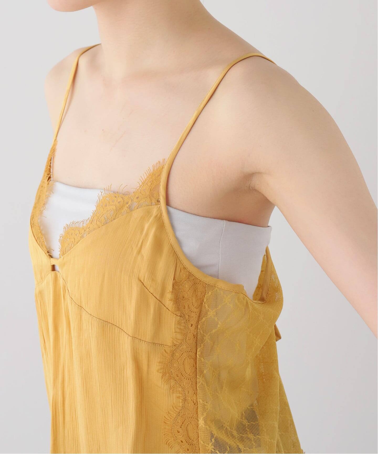 R13/アールサーティーン】 LACE TRIMMED CAMI（キャミソール）｜L