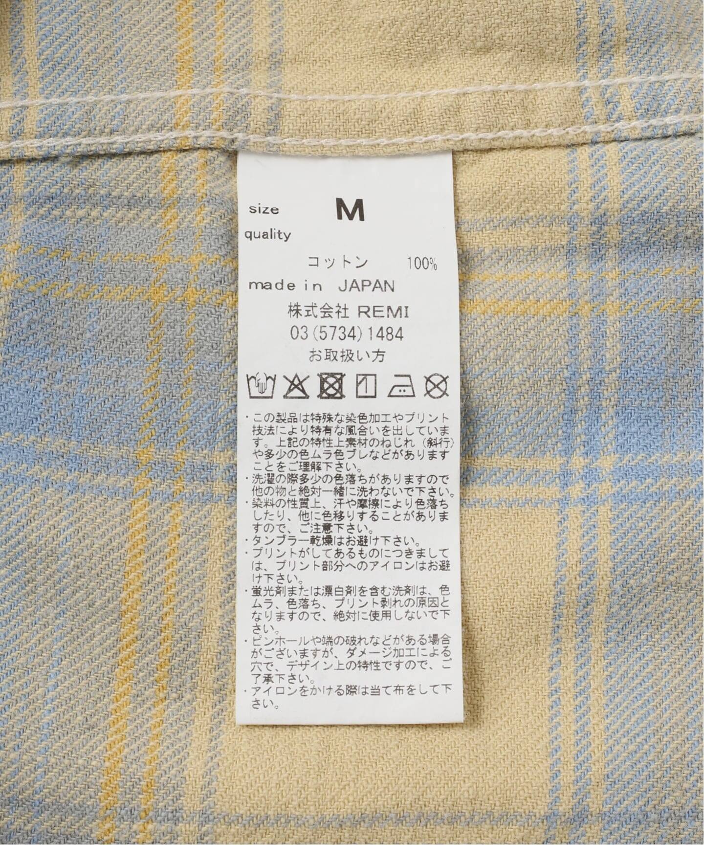 REMI RELIEF/レミ レリーフ】 VINTAGE CHECK SHIRTS（シャツ／ブラウス